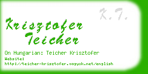 krisztofer teicher business card